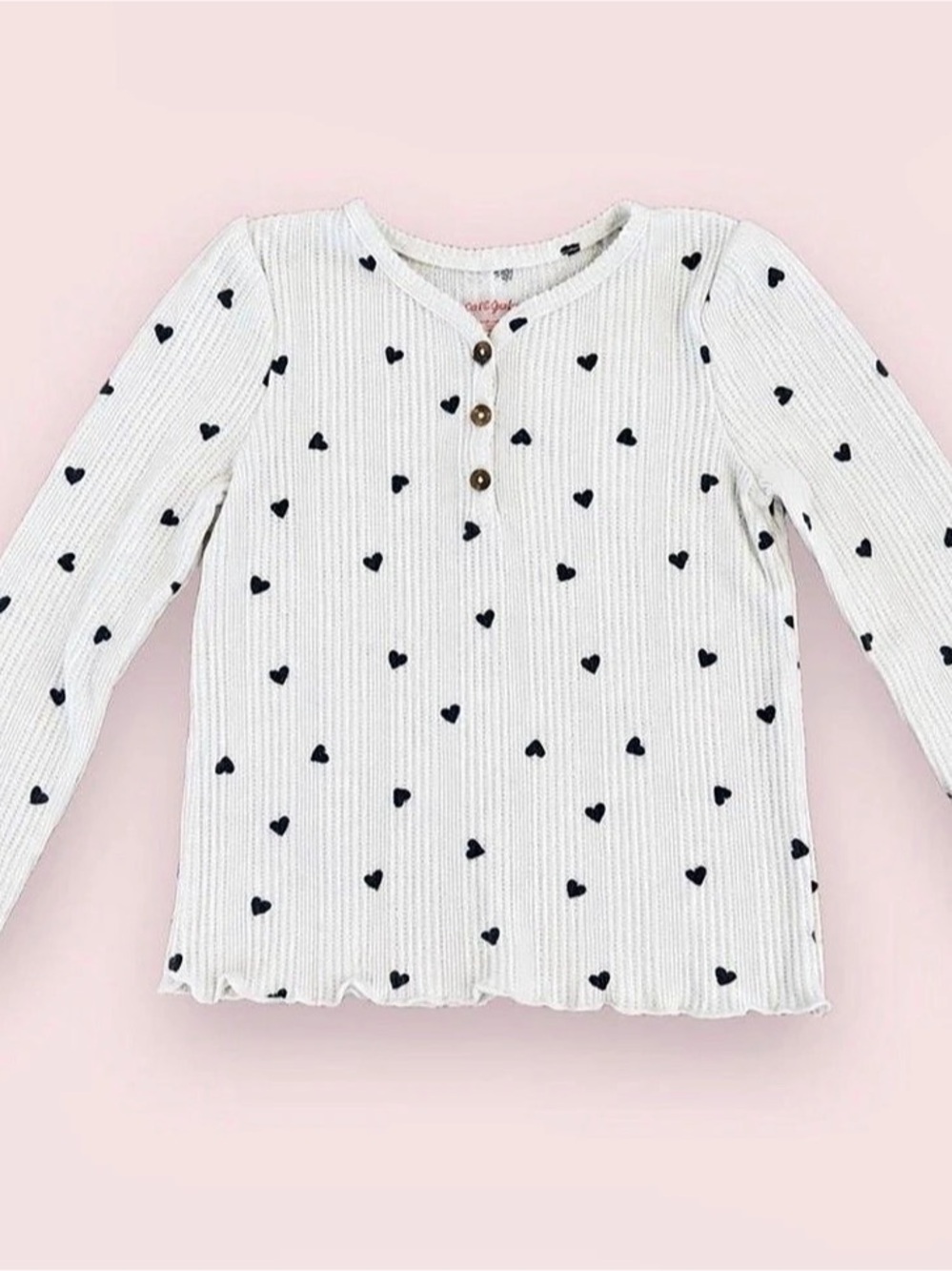 Cat & Jack Girls 4T Heart Print Sweater Like New